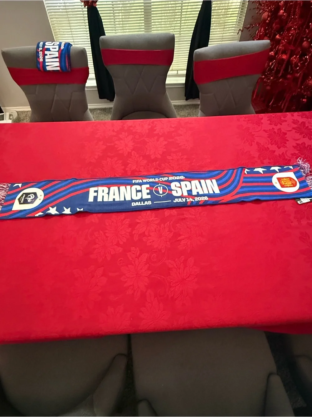 FIFA CLASH MBAPPE VS YAMAL / France vs Spain World Cup 2026 Fan Scarf - Blue/Red